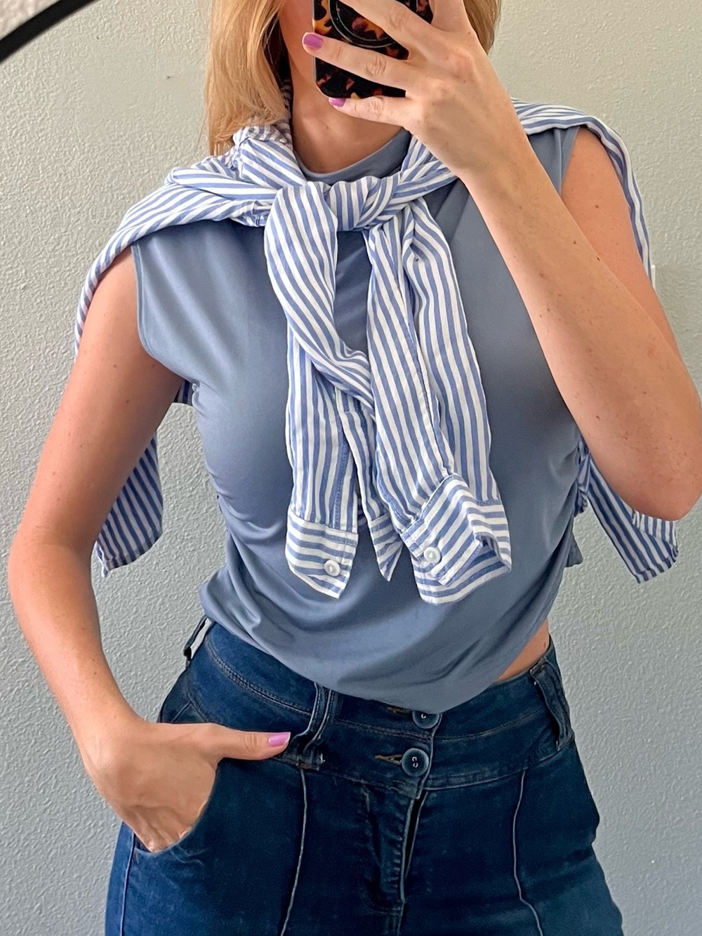 Blue shirt set
